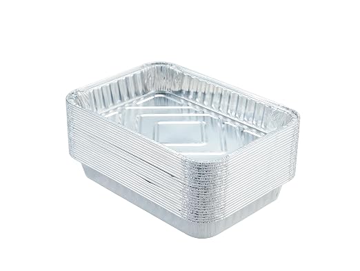 Waytiffer 20Pack Drip Pans Compatible with Weber Grills Spirit Gas Grills, Q Grills, Genesis and Genesis II LX 200 300 Series,Disposable Aluminum Foil BBQ Grease Trays, 8.5 x 6 Inch