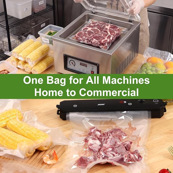 Vacuum Sealer Bags for Food Storage, 11" x 16" Vacuum Seal Bags, 150 Count | 3Mil Embossed BPA-Free Puncture-Resistant Bags, Universal Fit for Sous Vide, Meal Prep, Freezer Storage & Food Preservation