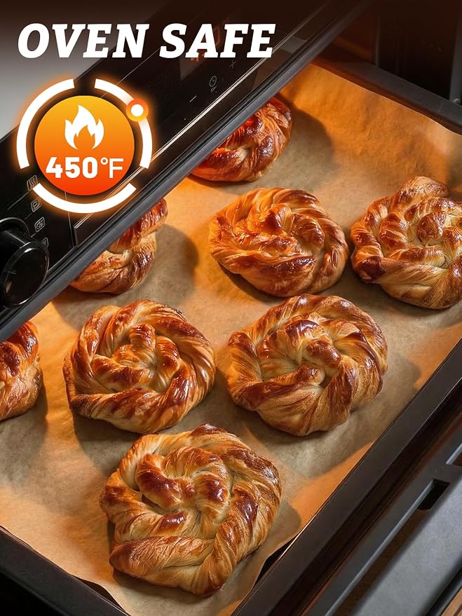 SMARTAKE 400 Pcs Parchment Paper Baking Sheets, Pre-Cut, 12x16 Inches | Unbleached Non-Stick Greaseproof Baking Paper, Oven Safe up to 450°F, for Frying Grilling Steaming Bread Cakes Cookies Meats