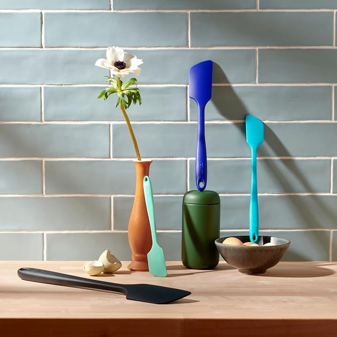 GIR: Get It Right Silicone Kitchen Spatula - Non-toxic Cooking Utensils for Nonstick Cookware, Cooking and Baking, Mini - 8IN - Slate