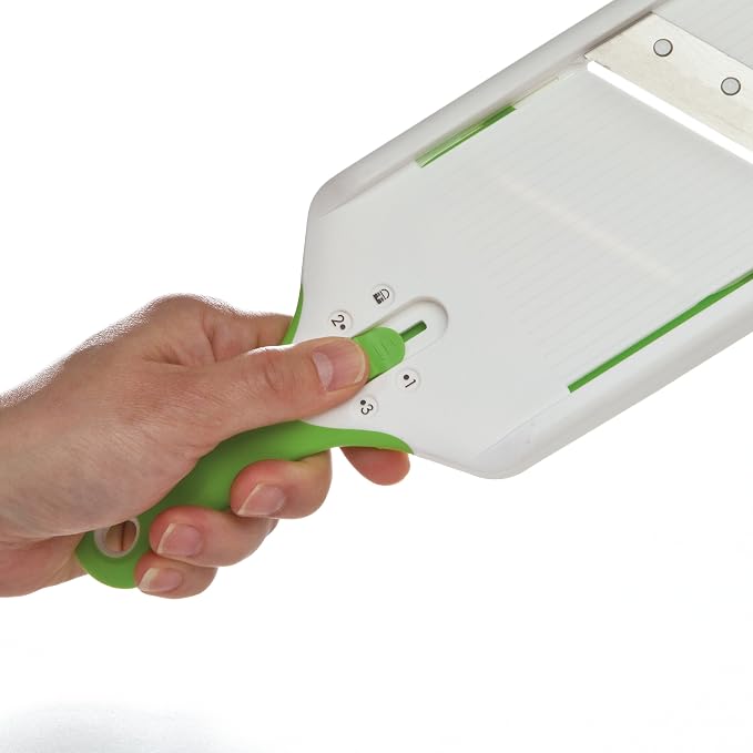 PrepSolutions Adjust-A-Slice Mandoline Slicer,Green – Adjustable Thickness,Perfect for Vegetables,Fruits,and More,(Pack of 12)