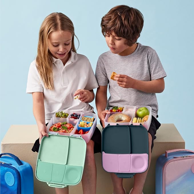 b.box Lunch Box, 8.5 Cup Bento Box for All Ages, Snack Box, Food Containers | Lunch Box Kids + Adults, Lunch Containers, 4 Compartments, Leak Proof, Dishwasher Safe, BPA Free, PFAS Free — Spearmint