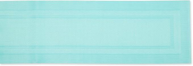 DII PVC Tabletop Collection Woven Indoor/Outdoor, Table Runner, 14x72, Aqua