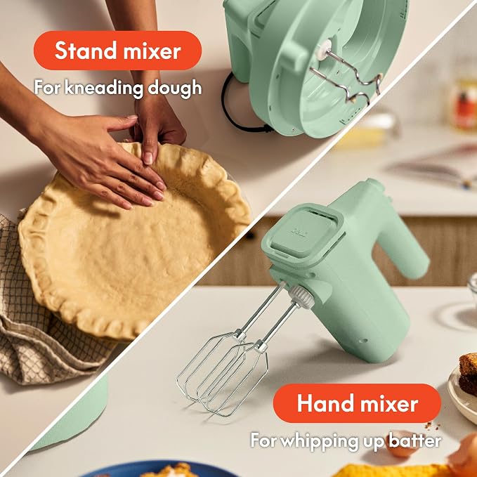 Bella 3.5 QT Hand Stand Mixer, Seaglass