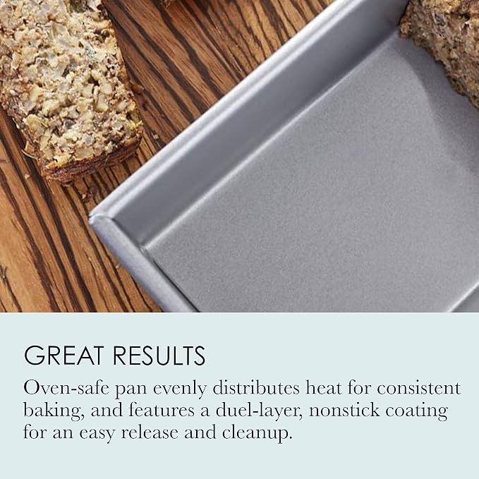 Chicago Metallic Commercial II Non-Stick Mini Loaf Pan Set, 6-Inch-by-3.5-Inch, 4-Count