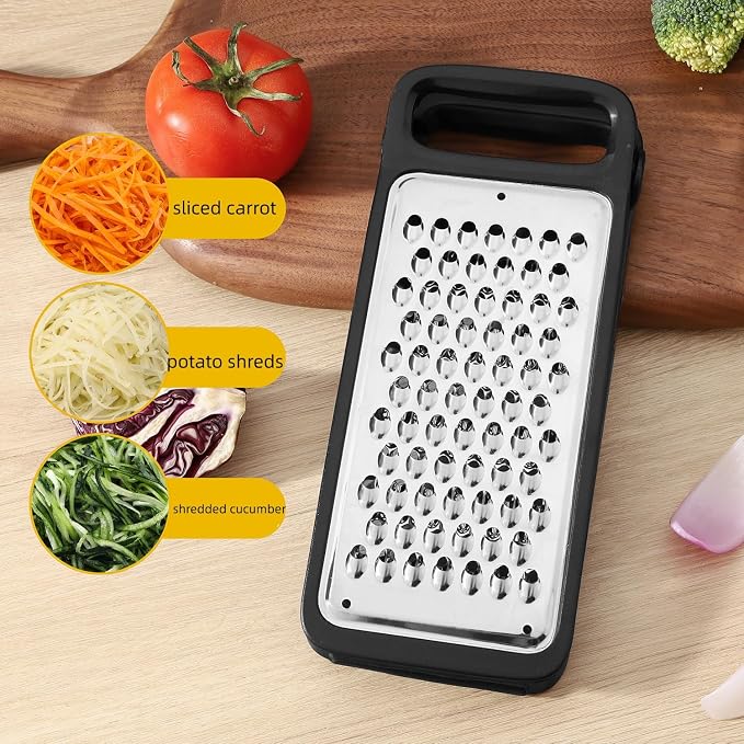 WDKELLFAmily Two-Fold Etched Grater 2-In-1 Grater For Cheese, Kitchen，White