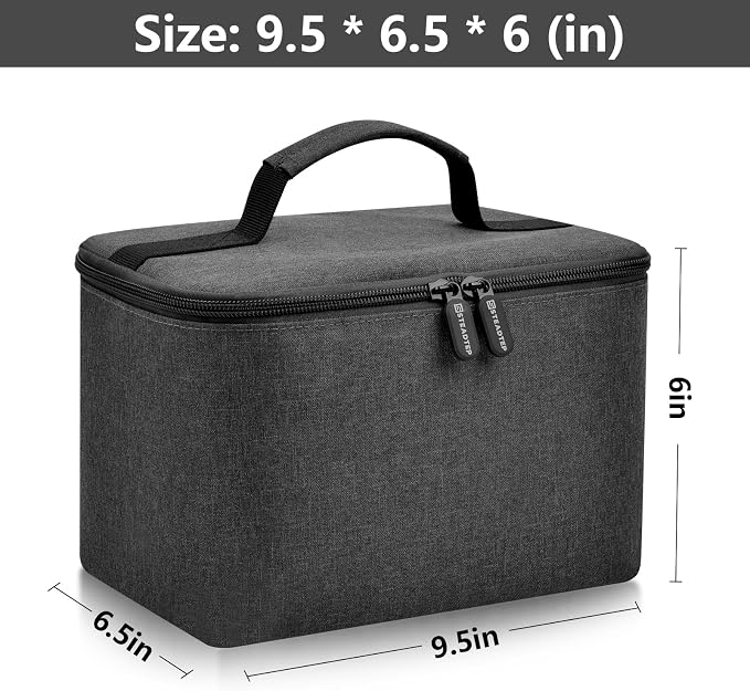 Hand Mixer Storage Case for KitchenAid 5, 6, 7 and 9 Speed Mixers | Portable Design With Carry Handle For Home Bakers, Kitchen Storage, Baking Classes And Travel, Grey - Case Only
