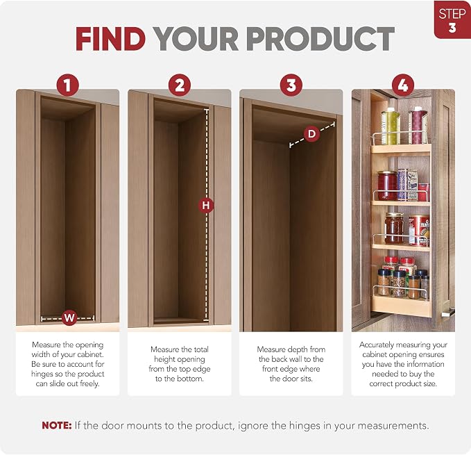 Rev-A-Shelf Maple Pullout Organizer w/Blum Soft-Close for Base Cabinets, Full Extension Slides & Adjustable Shelves Rack, Min Opening Width of 5.5", 448-BCSC-5C