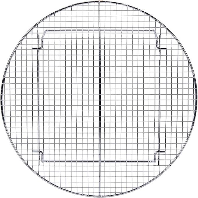 TrueCraftware- 17-3/4” Round Steamer Rack/Cooling Rack Nickel Plated- Steamer Insert for Veggie Fish Seafood Cooking for Cooling Steaming Baking Cooking Lifting Food in Pots Cake Pan Pressure Cooker