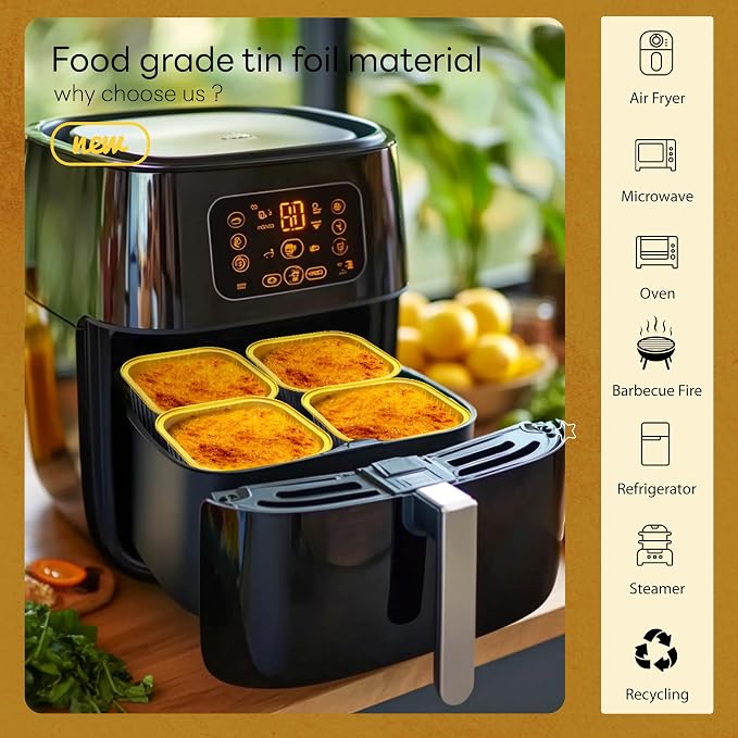 NPLUX Square Pans with Lids, 50 Pack Black Gold for Dessert Displays | Works for small savory bites, mini desserts and refrigerated portions; clear cover supports quick portion checks.