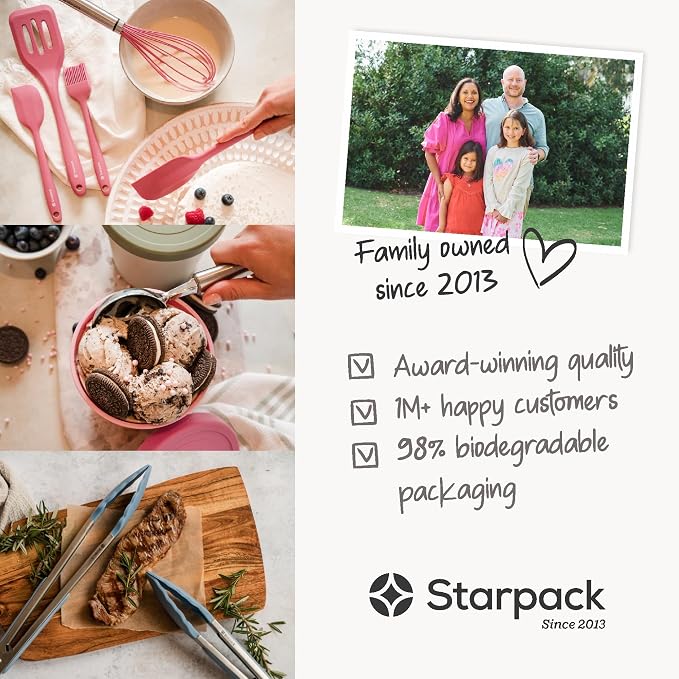 StarPack Silicone Spoonula The All-Rounder 11 Inch - LFGB Spoon Spatula, 600°F Heat Resistant, BPA-Free - One-Piece Seamless, Dishwasher Safe - for Nonstick Cookware, Sage Green