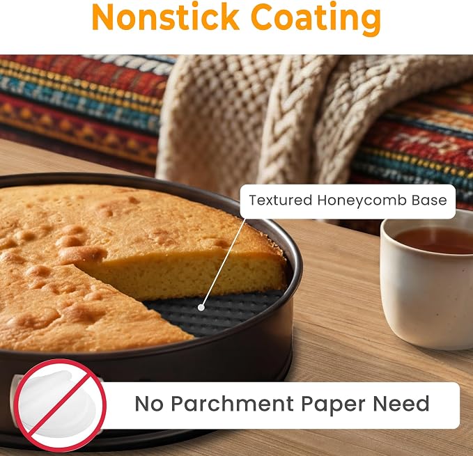 6 Inch Springform Pan, Nonstick Leakproof Mini Cheesecake Pan for Baking, with Removable Bottom, Easy Release & Cleanup