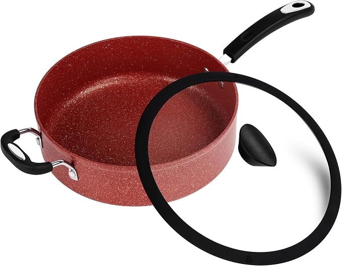 The All-In-One Stone Saucepan and Cooking Pot By Ozeri | Utilizes A Stone-derived Coating From Germany That Is 100% Free of APEO, GenX, PFBS, PFOS, PFOA, NMP and NEP