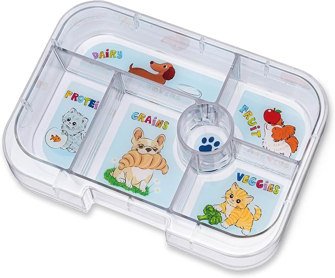 Yumbox Original Leakproof Bento Lunch Box, Wow Red Cats & Dogs | Kids Lunch box, Easy Open Latch, Lightweight, Compact, Removable Tray, BPA-Free