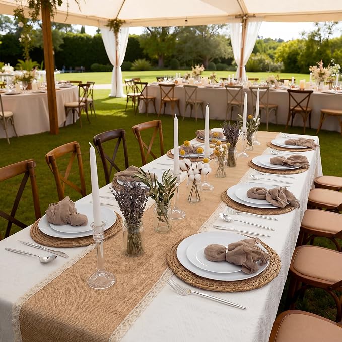 White Plastic Plates,Nice Disposable Plates with Silver Silverware | Premium Disposable Plates Include 30 Dinner Plates,30 Dessert Plates, 90 Plastic Silverware Set for Wedding, Events
