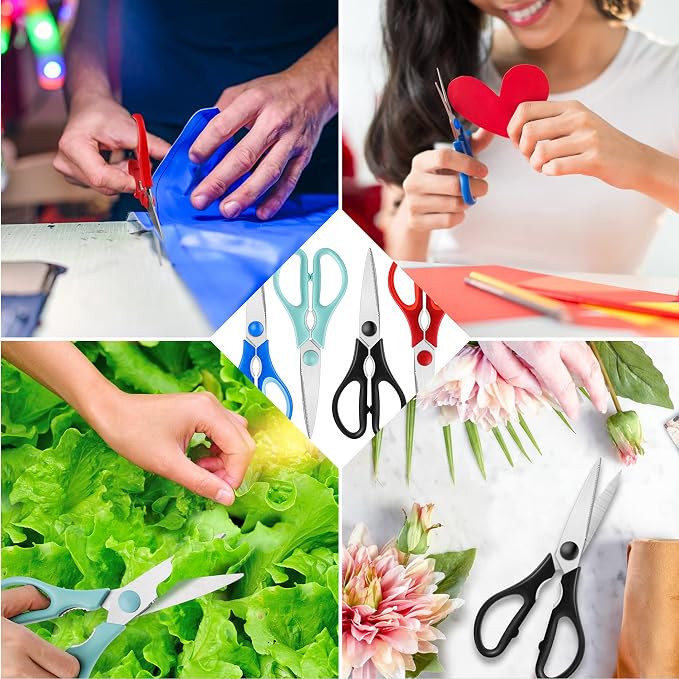 Light Green Kitchen Shears, Rkqoa Kitchen Scissors Heavy Duty Cooking Scissors, Dishwasher Safe Scissors Kitchen House Essentials Supplies, Stainless Steel Sharp Utility Shears for Meat, Chicken