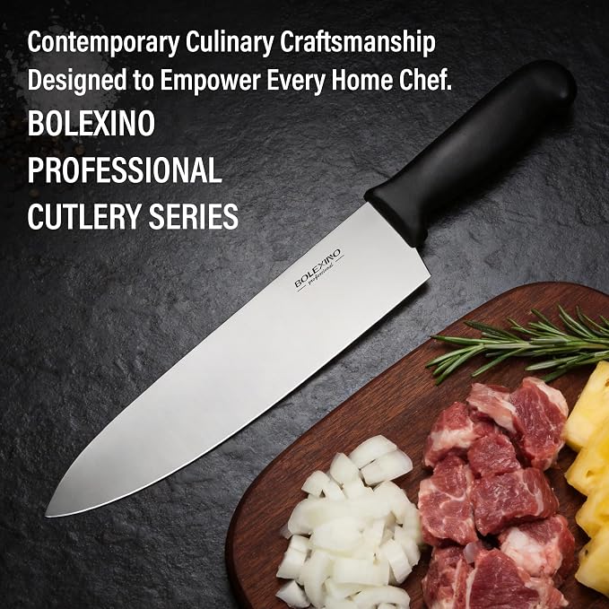 10” Japanese Chef Knife, High Carbon Stainless Steel Kitchen Knife | 10" High Carbon Stainless Steel, Versatile Home & Pro Use, Non-Slip Ergonomic Handle, Durable, Stain-Resistant & Sharp.