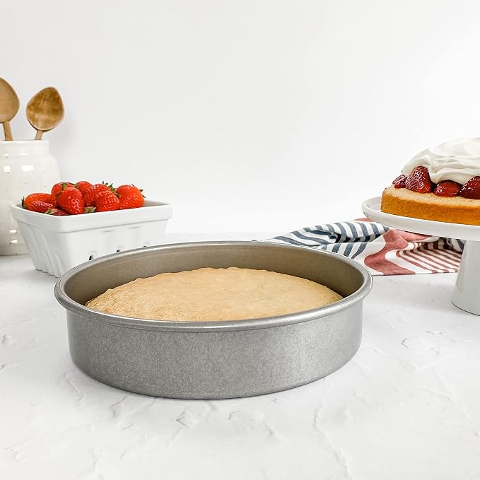 USA Pan Bakeware Nonstick Round Cake Pan, 8-Inch, Aluminized Steel (Pack of 6)