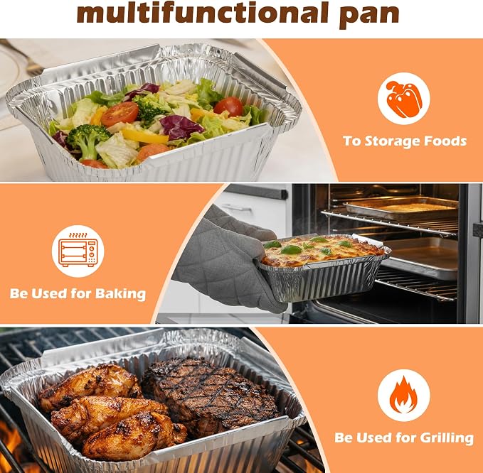 20 Packs Aluminum Grease Pan Liners with Grease Catcher Kits for Nexgrill 720-0830D 720-0898 720-0830H 720-0888S 720-0925P Gas Grills Parts, Grill Drip Pan Replacement Parts for Cuisinart CGG-7400
