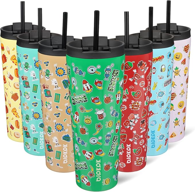 BJPKPK 26 oz Coffee Tumbler with Straw, Insulated Stainless Steel Cup | Double Wall Vacuum, Leak Proof Lid, Keeps Hot/Cold/Iced, BPA Free, Travel & Outdoor, Game