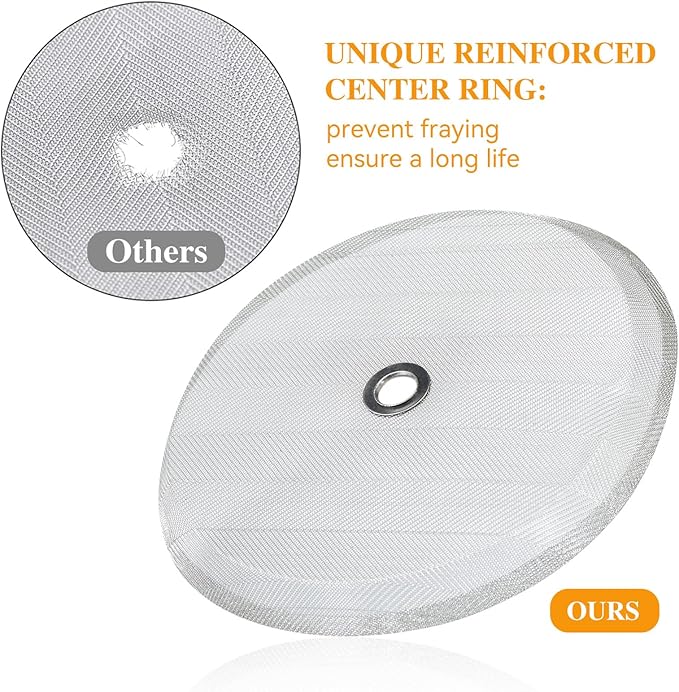 8 Pieces French Press Replacement Parts Stainless Steel Set, 6 Pieces 3.6in Universal French Press Screen, Containing Spiral Disk and Cross Disk for 34oz/3.6 Inch Wide French Press Coffee Press