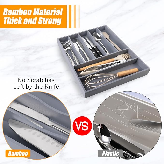 Kitchen Silverware Drawer Organizer and Storage Organizador Small De Cucharas y Tenedores Cubiertos Para Gavetas Cocina Para Gabinete Cajones Cocina Cajones Cocina Para Gabinete Hogar y Cocina Ofertas