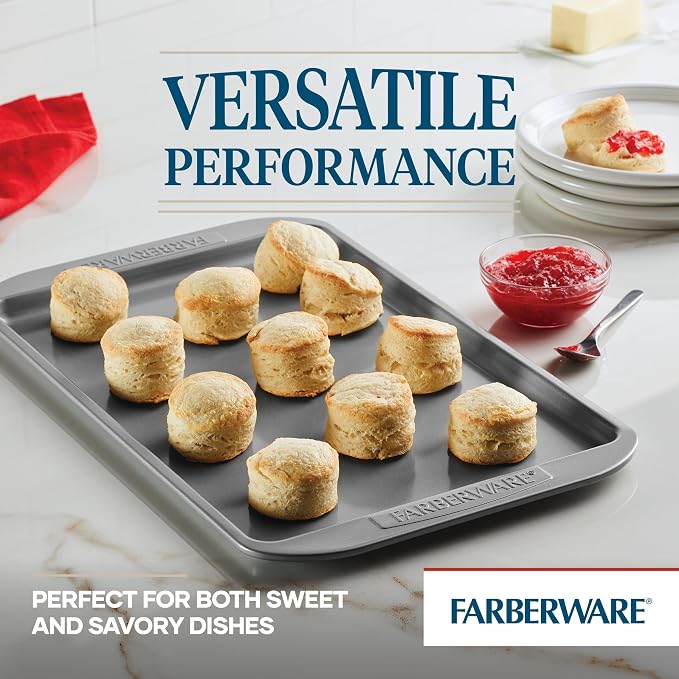Farberware Nonstick Baking Sheet Set, 3-Piece Cookie Sheets