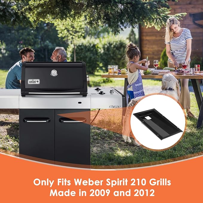 91353 Grease Tray for Weber Spirit 210 Series Grill (2009 and 2012) | Grease Tray Replacement for Weber Accessories, Replacement for Weber 91353 Grill Parts, 16.9" L x 10.75" W