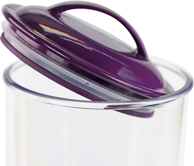 Calypso Basics by Reston Lloyd Acrylic Storage Canisters, Spaghetti, Plum