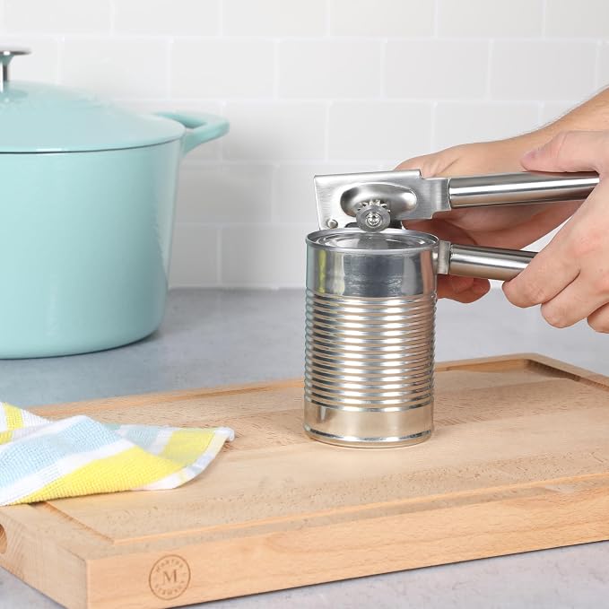 Martha Stewart Sprucedale Stainless Steel Heavy Duty Can Opener – Durable and Easy-to-Use Manual Kitchen Tool for Effortless Opening