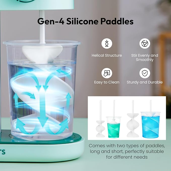 Resiners Dual-Head Resin Mixer, Airflow Pro Max Rechargeable Epoxy Mixer | Dual-Head Mixing, Rechargeable Battery and Stepless Speed Control for Smooth, Low-Bubble Resin and Paint Mixing