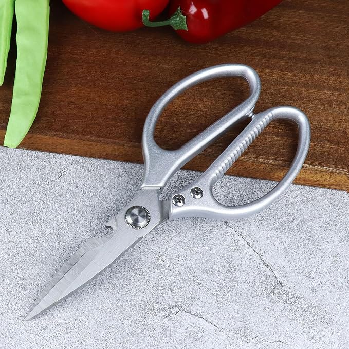 Kitchen Scissors All Purpose for Food, Heavy Duty 8.46'' Large Kitchen Shears for Cutting Vegetable, Poultry, Meat, Herb, Stainless Steel Sharp Blade, Dishwasher Safe