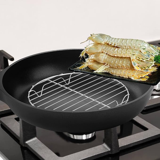 Herogo Round Baking Rack Set of 3, 10.6” & 9” & 7.6”, Stainless Steel Cooling Cooking Racks, Grill Steamer for Oven Pot Air Fryer Canning, Rust Free, Dishwasher Safe