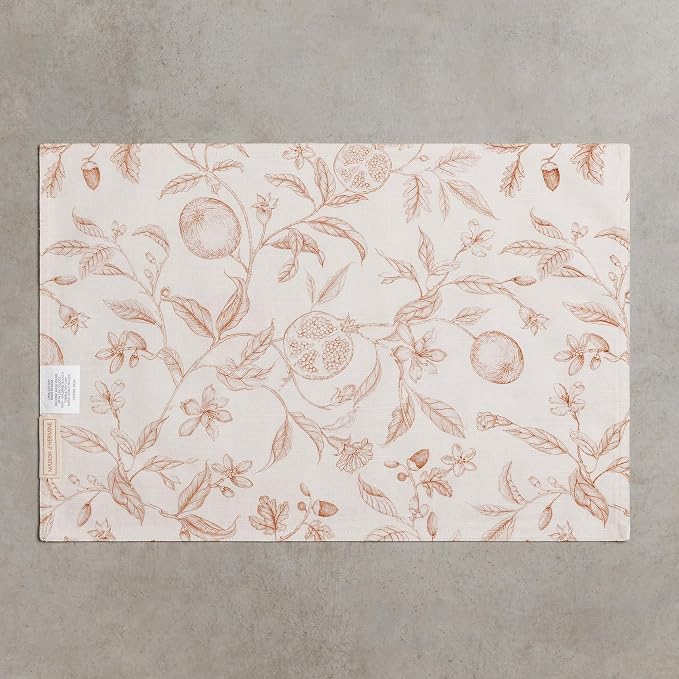 Maison d' Hermine Placemats Set of 4 Reusable 100% Cotton (13"x19") | Cloth Place Mats Washable Table Mats for Kitchen Dining Party Wedding Hotel Home Thanksgiving Christmas - Vintage Harvest
