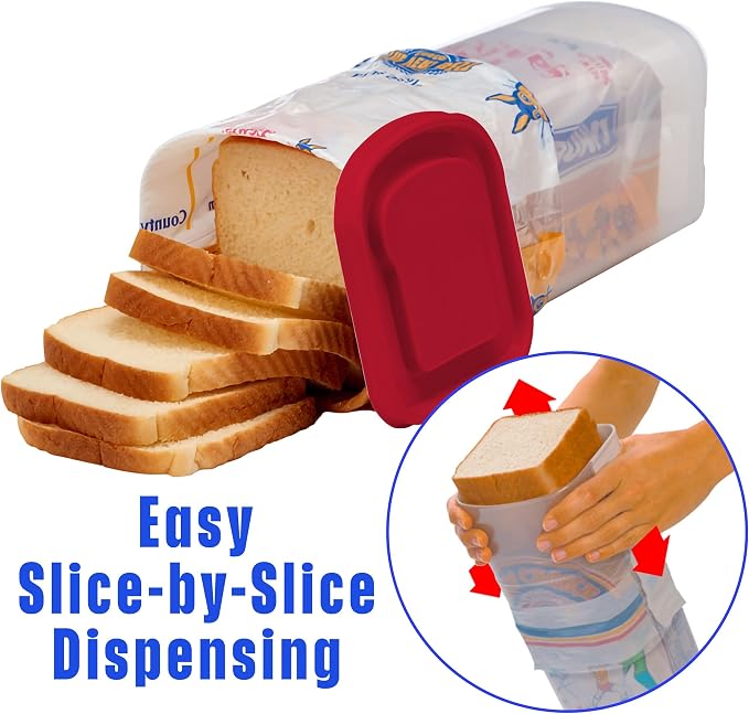 Buddeez Bread Buddy Bread Box, Keeps 1 Sandwich Size Loaf Fresh | Bread storage container for standard 1.5 lb loaves, keeps sandwich bread organized, compact countertop bread keeper