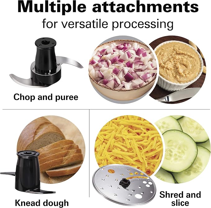 Hamilton Beach Stack & Snap Food Processor, 12 Cup Capacity, R70727 (Renewed)