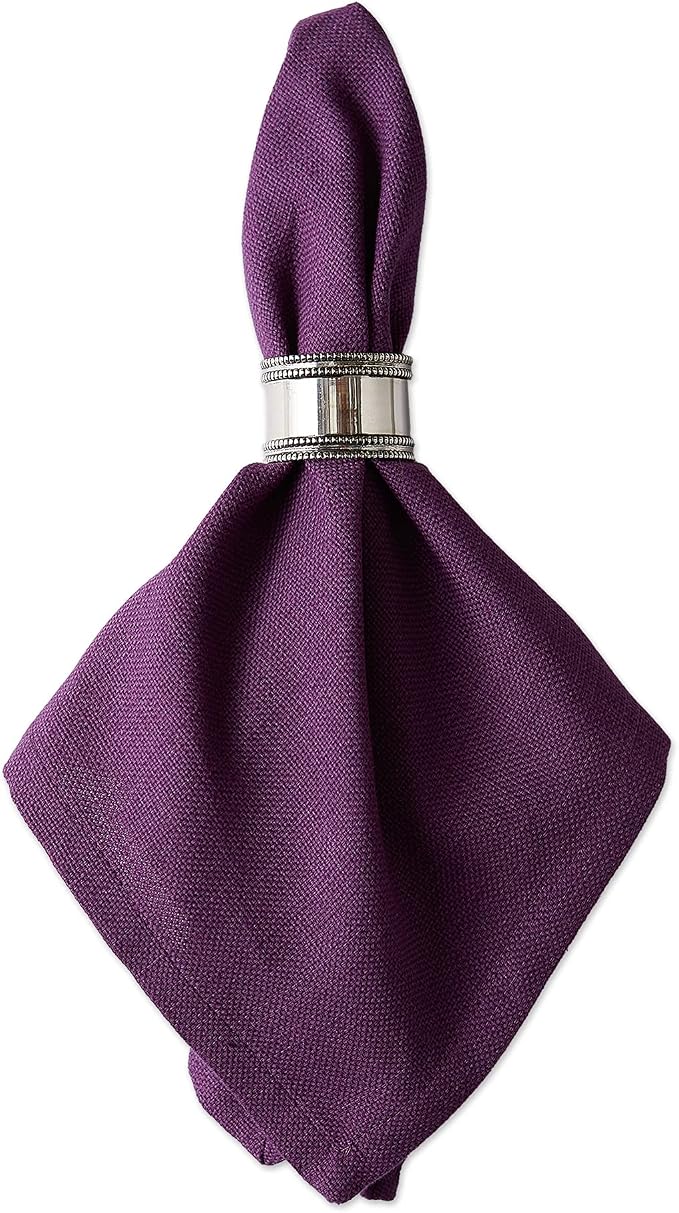 DII Variegated Tabletop Collection, Napkin Set, 20x20, Eggplant, 6 Piece