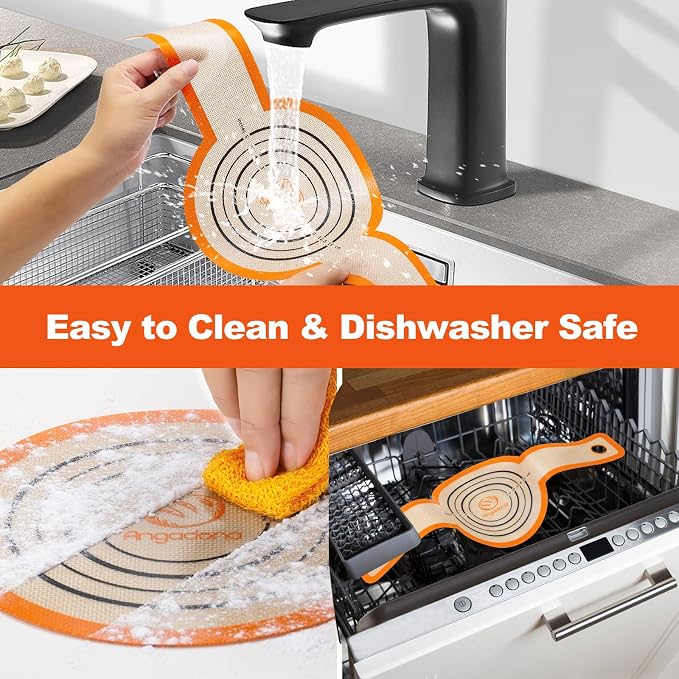 Silicone Bread Sling Dutch Oven - Best Japan Silicone. Non-Stick & Easy Clean ReusableBread Baking Mat. With Extra Long Handles Bread Baking Sheet Liner, 1 Orange pcs for Transferable Dough