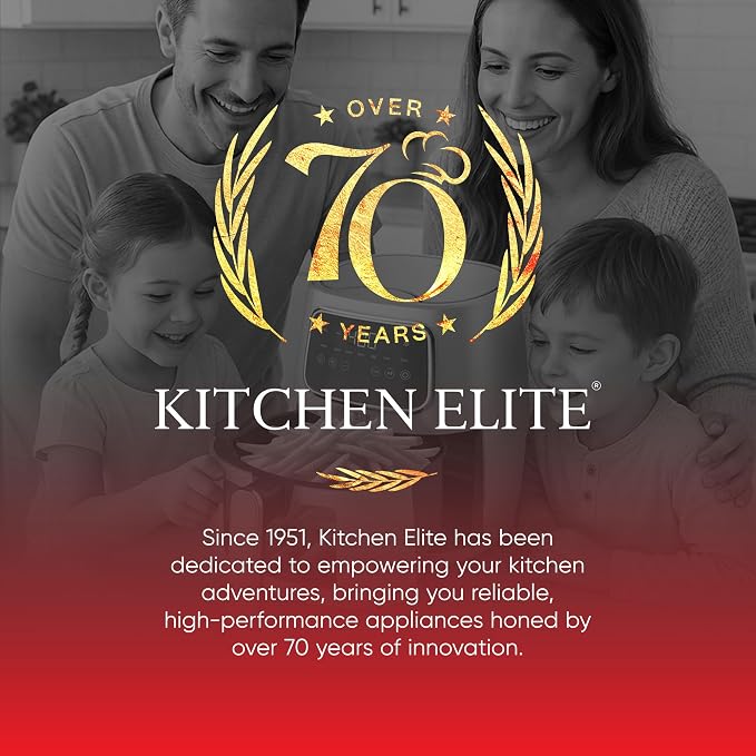 Kitchen Elite Cpuntertop Digital Air Fryer with LED Screen, Green, 5.5 Qt
