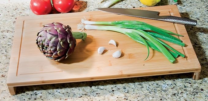Bamboo Lg. Over The Sink/Stove Cutting Board