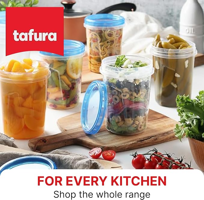 Tafura Bread Containers, 2 Pack, Airtight BPA-Free Bread Storage Boxes | Includes two reusable units for keeping homemade or store-bought loaves fresh while saving kitchen space.