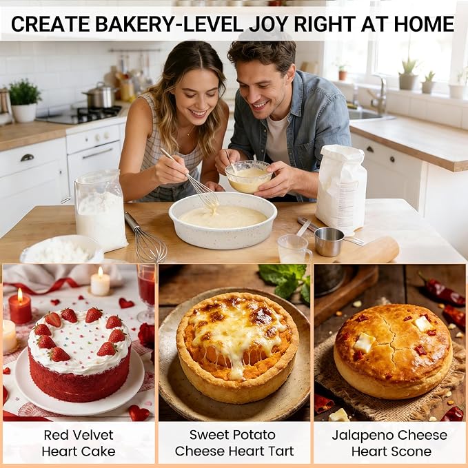 CAKETIME Silicone Round Cake Pan with Metal Reinforced Frame