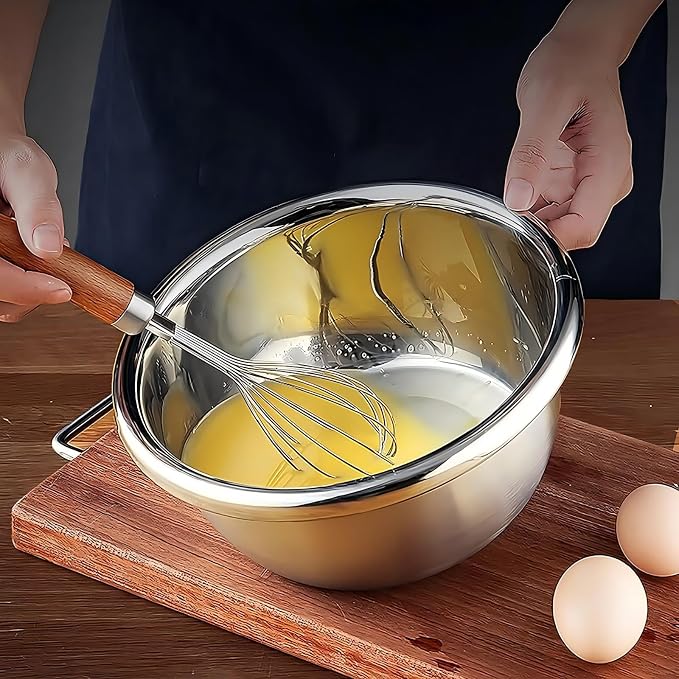 meleg otthon Stainless Steel Mixing Bowl, 23 Quart Salad Bowl, Metal Bowls, Stainless Steel Basin, Heavy Duty Deeper Edge Mirror Finish Dishwasher Safe Bowl