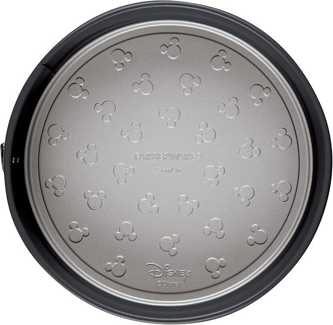 Farberware Disney Bake with Mickey Mouse Nonstick Springform Baking Pan/Nonstick Springform Cake Pan/Nonstick Cheesecake Pan, Round, 9 Inch Non Stick Bakeware Pan - Black