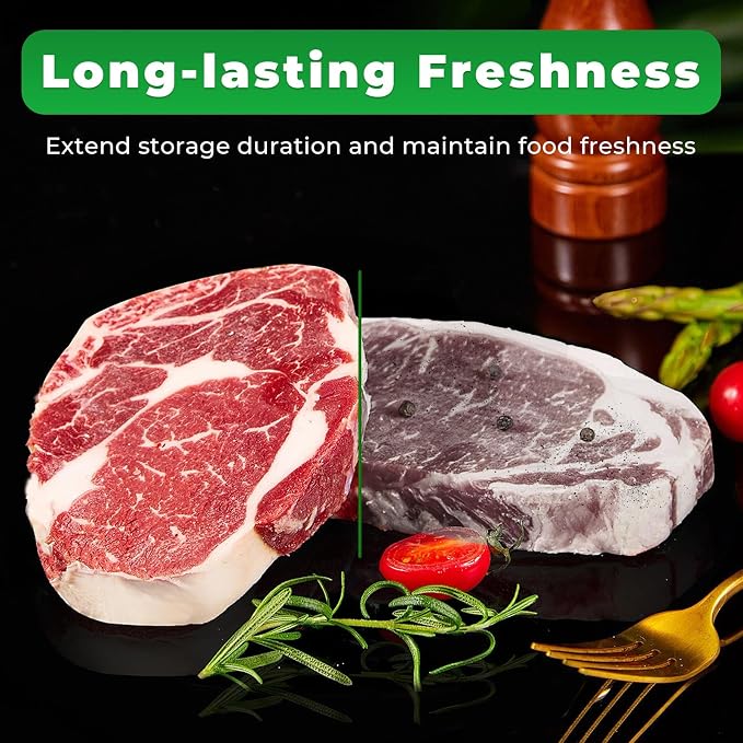 Vacuum Sealer Bags 38 PCS, 7.8" x 11.8" BPA Free Commercial Grade | Textured Vacuum Sealing Bags, Heavy Duty for Food Storage Meal Prep or Sous Vide Cooking