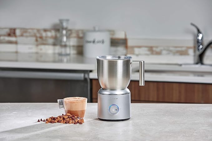 Capresso froth Select Automatic Milk Frother and Hot Chocolate Maker, Stainless Steel 209.05, Silver, 20 ounce | Stainless-Steel Pitcher, Froths 16 Oz, Heats 20 Oz, 4 Settings, Dishwasher-Safe