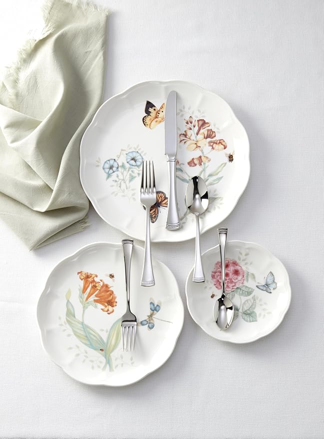 Lenox Portola 20-Piece 18/10 Silverware Set for 4, Flatware | silver, dishwasher safe | includes knives, forks, and spoons | heavy duty, cutlery set for kitchen and dining, utensil set