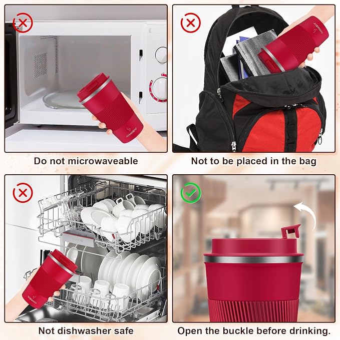 MOMSIV 17oz Travel Coffee Mug, Insulated Coffee Cup with Leakproof Lid | 6-Hour Heat Retention, 360°Leak proof, Vacuum Stainless Steel Double Walled, BPA-free, Reusable And To Go Coffee Mug