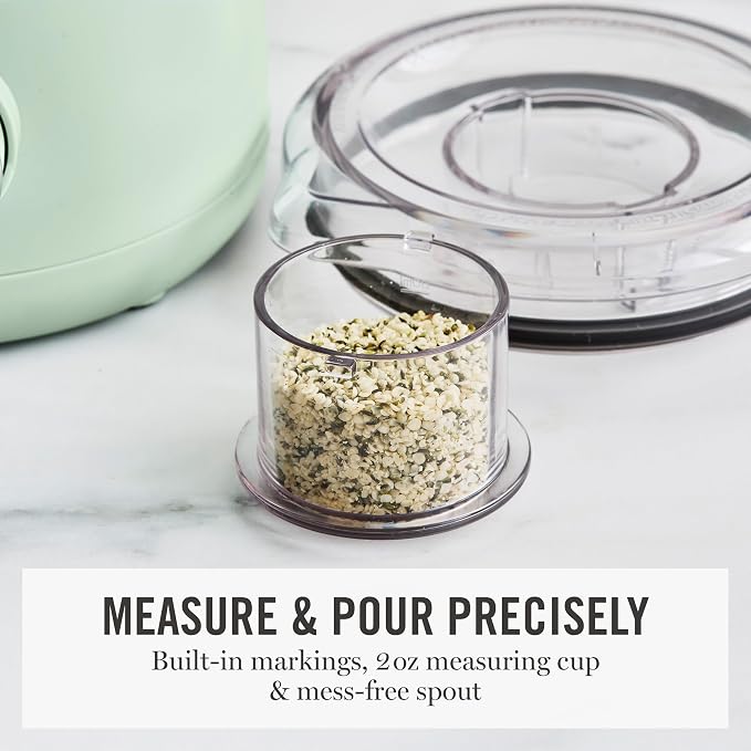 Martha Stewart 50oz Countertop Blender, 3 Speeds, 5 Presets, Honeydew Sage | BPA-Free Pitcher, Smoothies, Margaritas, Milkshakes & Ice Crushing, Stainless Steel Blades, Auto-Clean, Dishwasher-Safe Parts