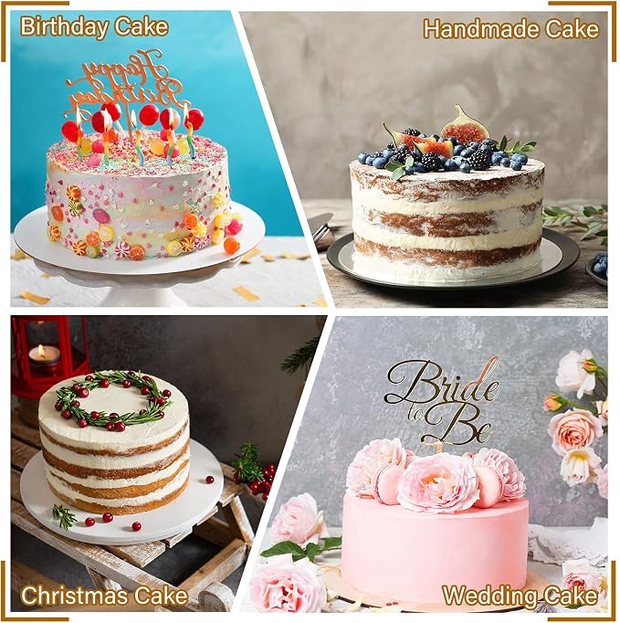 P&P CHEF 8 Inch Cake Pans Set, 3Pcs Stainless Steel Round Baking Pan | Round Layer Cake Tins for Birthday Wedding, Non Toxic & Heavy Duty, 3 Inch Deep Side & Mirror Finish, Oven & Dishwasher Safe